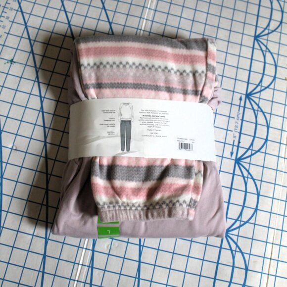 Cuddl Duds Jersey / Microfleece Pajama Set, Large, NWT - Picture 3 of 5
